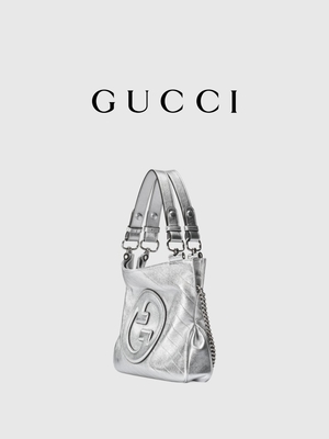 Gucci Blondie Klein Tote Bag Luxury Silver White Gemerkt Dameshandtas