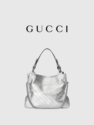 Gucci Blondie Klein Tote Bag Luxury Silver White Gemerkt Dameshandtas