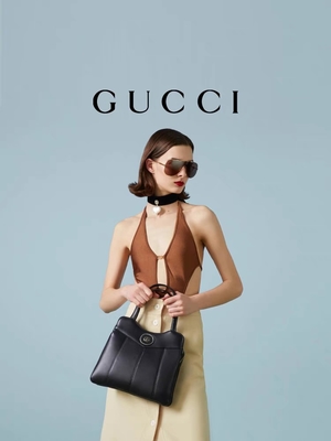 De Silhouetten van Tone Gucci Tote Mini Classic van het leerpalladium