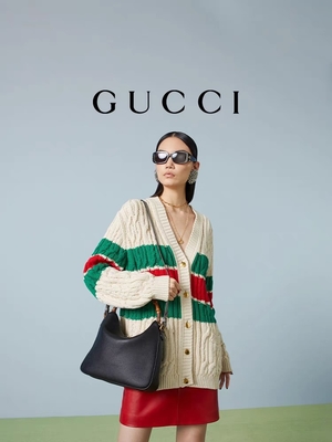 Van de Prinsesdiana handbag double G van Gucci van het bamboehandvat de Hardwareoem