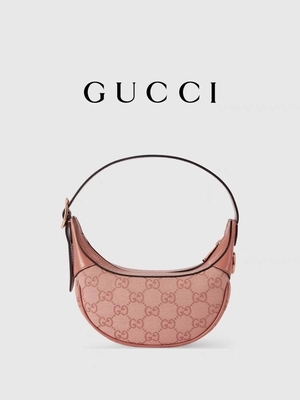 GG van ontwerperbranded shoulder bag Gucci Ophidia Kleine Roze Canvas Katoenen Linnenvoering