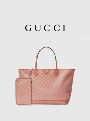 Het roze GG Middelgrote Tote Shoulder Bag For Business van Canvasgucci Ophidia Reizen