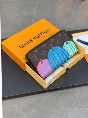Unisex-Canvaslv Sarah Monogram Wallet Damier Collaboration Leer