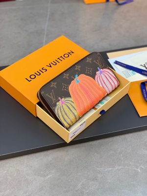 Unisex-Canvaslv Sarah Monogram Wallet Damier Collaboration Leer