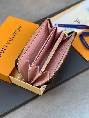 Unisex-Canvaslv Sarah Monogram Wallet Damier Collaboration Leer