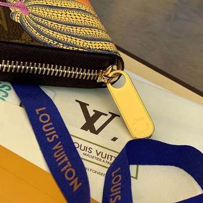 Unisex-Canvaslv Sarah Monogram Wallet Damier Collaboration Leer