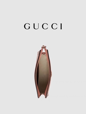 De Koppelingszak van Mini Pink Canvas Leather Ophidia Gucci met Pitsluiting