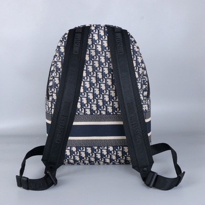 Ontwerper Small Diortravel Backpack Blauw Dior Oblique Jacquard