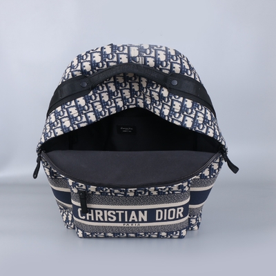 Ontwerper Small Diortravel Backpack Blauw Dior Oblique Jacquard