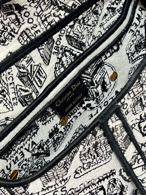Vrouwenborduurwerk Dior Saddle Sling Bag Patchwork 25cm met 3 Binnenlandse Zakken