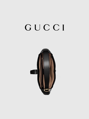 Zwarte Leer 1961 Jackie Bag By Gucci Time Geëerde Klassieke Gouden Toebehoren