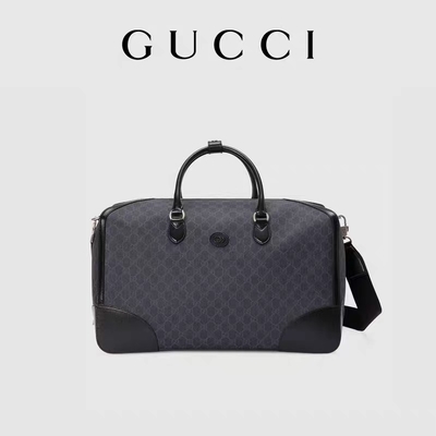 Zwart Reisgg Opperst Tote Bag Gucci Mens Messenger Canvas die Dubbel G met elkaar verbinden