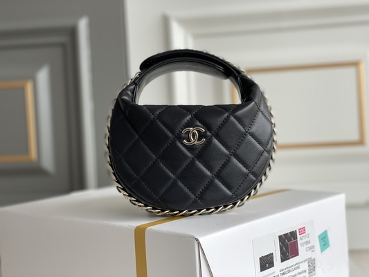 Ap3095 Zwarte Mini Fabric Chanel Flap Bag-Muntstukbeurs 20 Duim