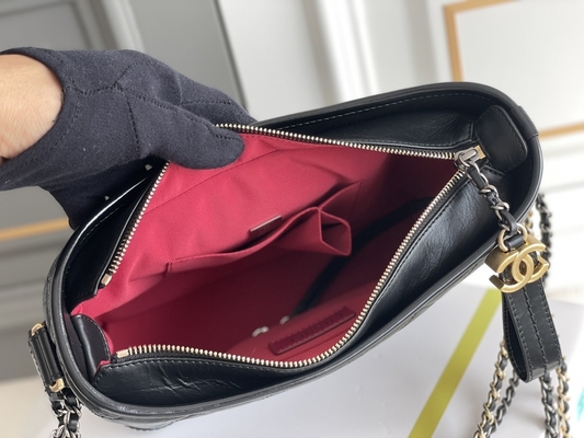 Pre Bezeten Chanel Gabrielle Shoulder Bag Hobo Handbag-Kalfsleder