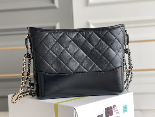 Pre Bezeten Chanel Gabrielle Shoulder Bag Hobo Handbag-Kalfsleder