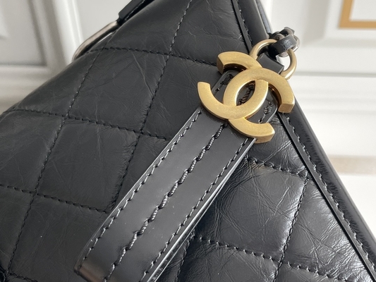 Pre Bezeten Chanel Gabrielle Shoulder Bag Hobo Handbag-Kalfsleder