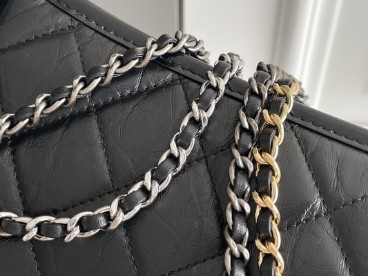 Pre Bezeten Chanel Gabrielle Shoulder Bag Hobo Handbag-Kalfsleder