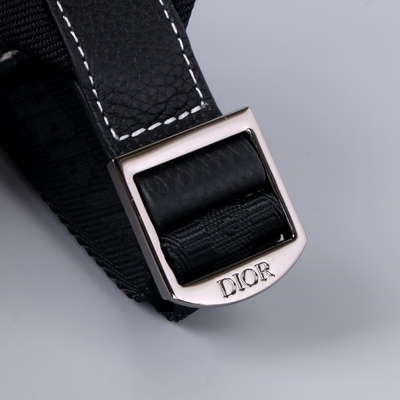 Het Leerkalf van Christian Dior Gallop Backpack Black Grained van de mensenhoofdzaak