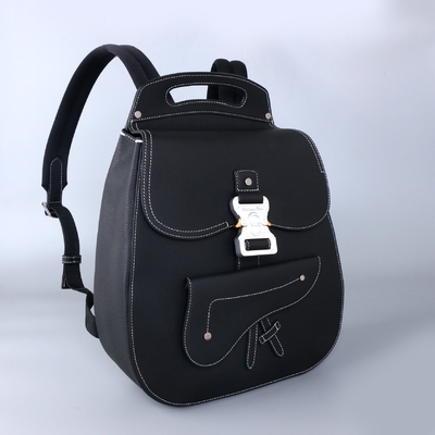 Het Leerkalf van Christian Dior Gallop Backpack Black Grained van de mensenhoofdzaak