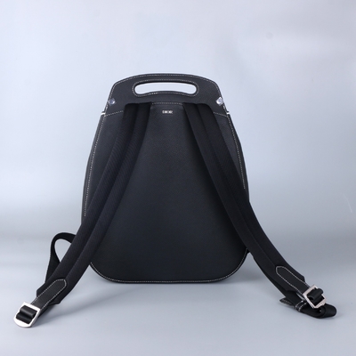 Het Leerkalf van Christian Dior Gallop Backpack Black Grained van de mensenhoofdzaak