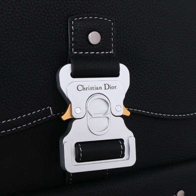 Het Leerkalf van Christian Dior Gallop Backpack Black Grained van de mensenhoofdzaak