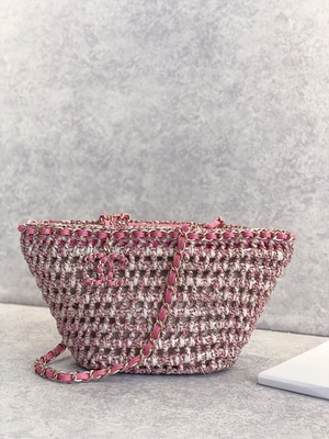 Cusomised Gemerkte Boodschapper Bag 22P Chanel Straw Raffia Bag Pu