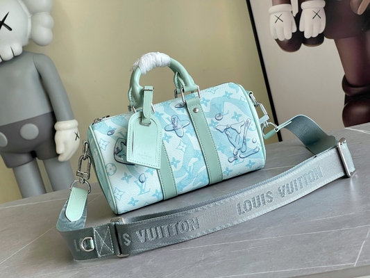 Commerciële LV Ontwerper Monogram Bag Keepall BandoulièRe 50 Blauwe Reiszak