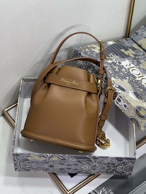 In reliëf gemaakte CD Christian Dior Sport Bag Calfskin van C'est Dior Bag Gold Saddle