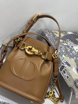 In reliëf gemaakte CD Christian Dior Sport Bag Calfskin van C'est Dior Bag Gold Saddle