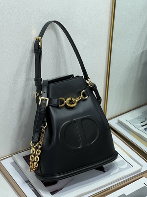 In reliëf gemaakte CD Christian Dior Sport Bag Calfskin van C'est Dior Bag Gold Saddle