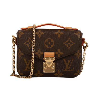 Het Kruis van Mini Designer Monogram Bag Micro Metis LV - Bruine lichaamszak